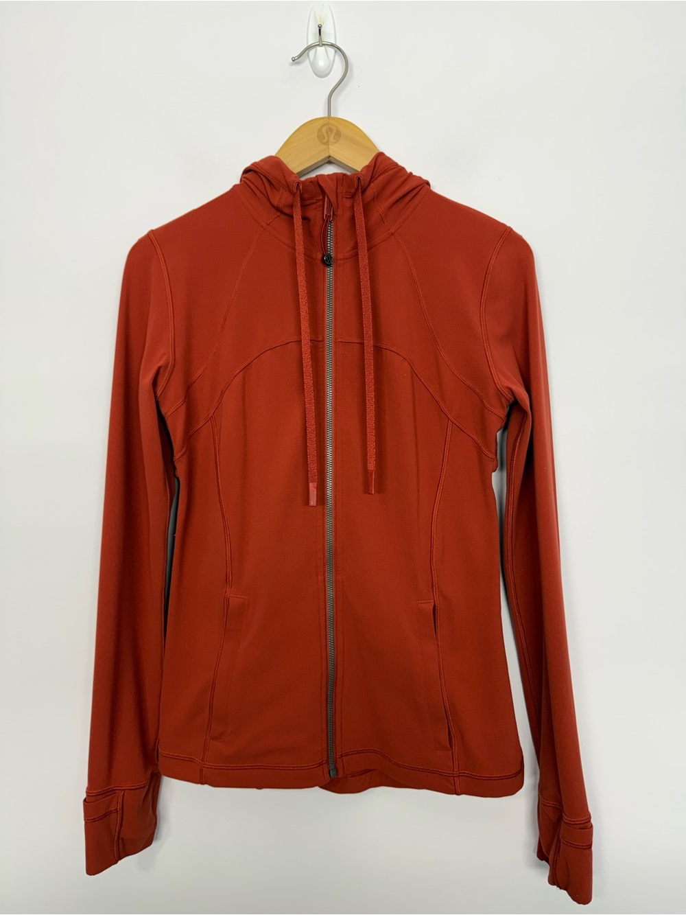 59: Lululemon Hooded Define Jacket *Nulu Cayenne Size 8 Orange